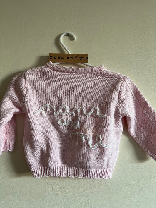“Mama and me” cardigan