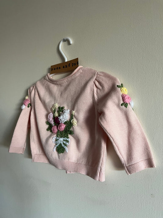 Flower Bouquet with flower detail on sleeves